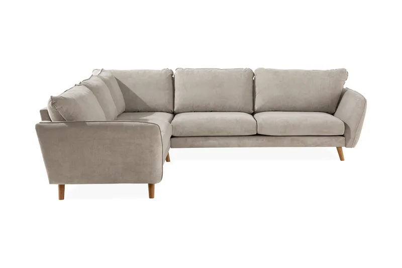 Trend Lyx 6-sits Vändbar L-formad Hörnsoffa i Tyg - Beige - Products - Möbler - Soffa - Hörnsoffa