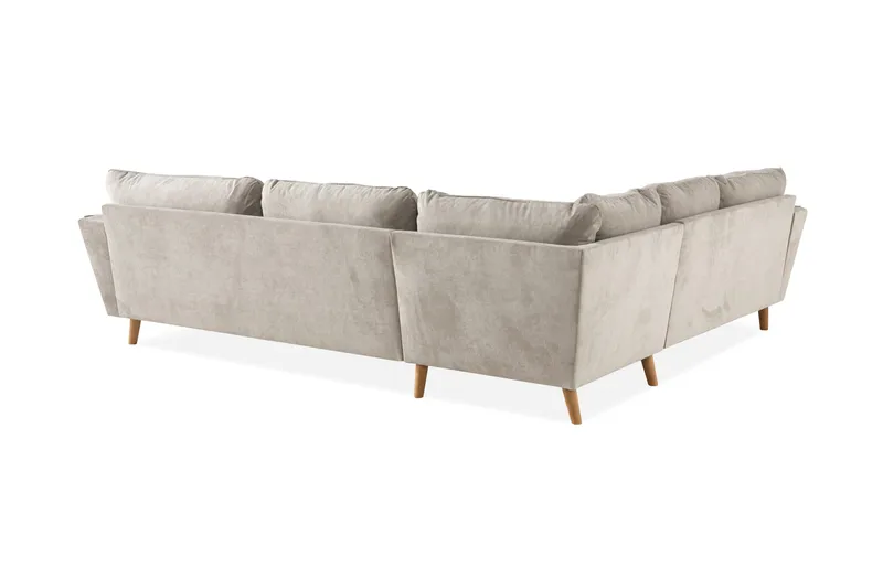 Trend Lyx 6-sits Vändbar L-formad Hörnsoffa i Tyg - Beige - Products - Möbler - Soffa - Hörnsoffa