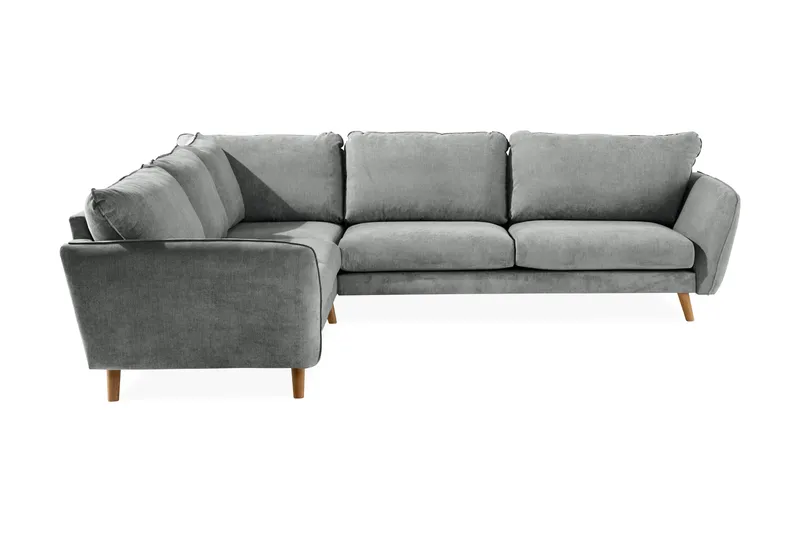 Trend Lyx 6-sits Vändbar L-formad Hörnsoffa i Tyg - Grå - Products - Möbler - Soffa - Hörnsoffa