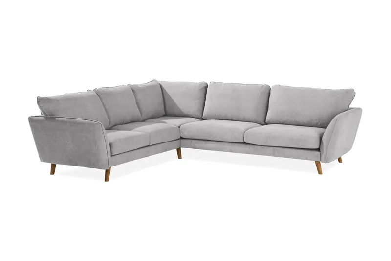 Trend Lyx 6-sits Vändbar L-formad Hörnsoffa i Tyg - Ljusgrå - Products - Möbler - Soffa - Hörnsoffa