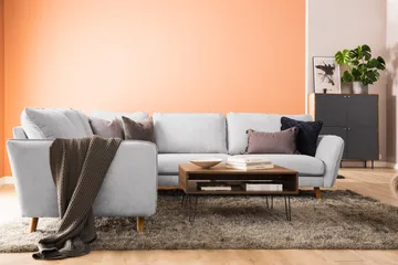 Trend Lyx 6-sits Vändbar L-formad Hörnsoffa i Tyg - Ljusgrå - Products - Möbler - Soffa - Hörnsoffa