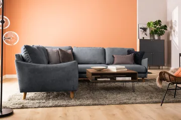 Trend Lyx Hörnsoffa Vändbar - Mörkgrå/Svart - Products - Möbler - Soffa - Hörnsoffa