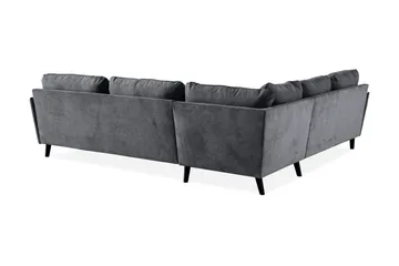 Trend Lyx Hörnsoffa Vändbar - Mörkgrå/Svart - Products - Möbler - Soffa - Hörnsoffa