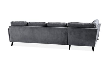 Trend Lyx U-soffa med Divan Höger - Mörkgrå/Svart - Products - Möbler - Soffa - U-soffa