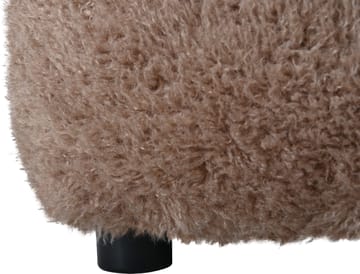 Sittpuff Fluffy i Hårigt Tyg - Brungrå - Products - Möbler - Fåtölj & stolar - Pall & puff - Sittpuff