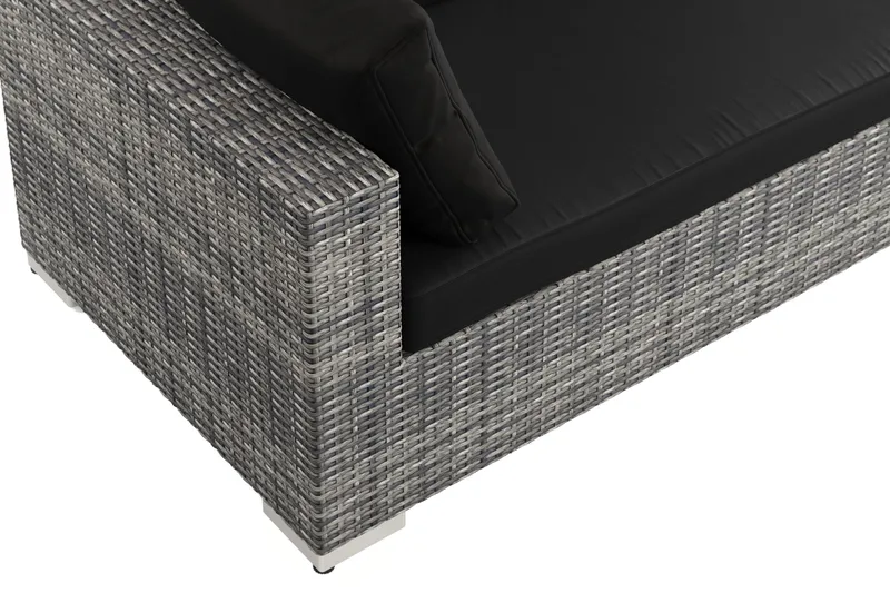 Bahamas utomhus divansoffa 6-sits med vändbar divan och bord med hylla - Grå - Products - Utemöbler & utemiljö - Loungemöbler - Loungeset & loungegrupp