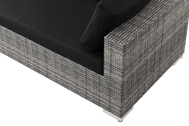 Bahamas utomhus L-soffa vänster 7-sits med fåtölj och bord med hylla - Grå - Products - Utemöbler & utemiljö - Loungemöbler - Loungeset & loungegrupp