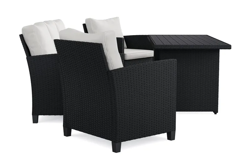James Light Soffgrupp utomhus i konstrotting - Svart - Products - Utemöbler & utemiljö - Loungemöbler - Loungeset & loungegrupp