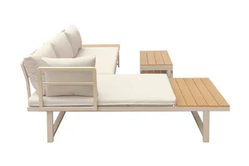 Lainelle 4-sits Soffgrupp för altan och terrass med beige dynor - Beige - Products - Utemöbler & utemiljö - Loungemöbler - Loungeset & loungegrupp