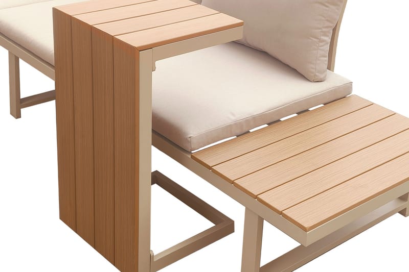 Lainelle 4-sits Soffgrupp för altan och terrass med beige dynor - Beige - Products - Utemöbler & utemiljö - Loungemöbler - Loungeset & loungegrupp