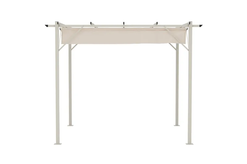 Loppes Pergola med skjutbart tak 3x3 m i stål - Beige - Products - Utemöbler & utemiljö - Solskydd - Pergola