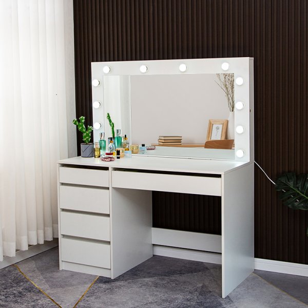 Facada sminkbord med spegel och belysning Facada sminkbord med spegel och belysning
