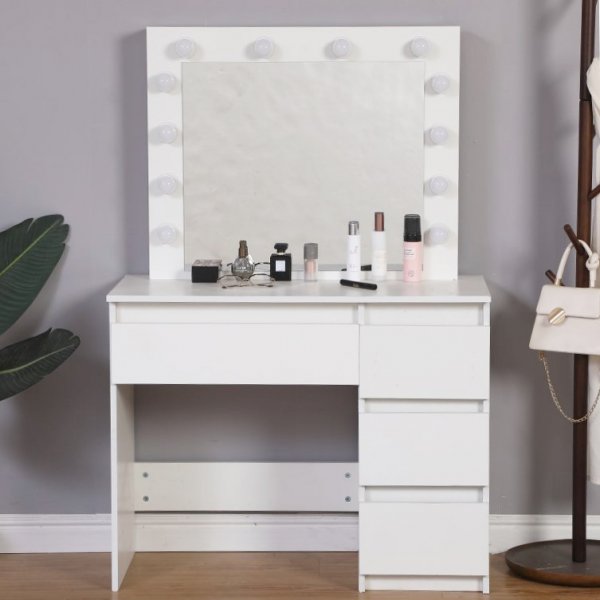 Giselle sminkbord med spegel och LED-belysning