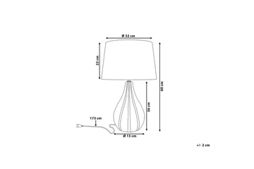 Sardinien Bordslampa 60 cm E27 - Svart - Products - Belysning - Lampor & belysning inomhus - Sovrumslampa - Sänglampa - Sängbordslampa