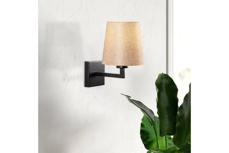 Vägglampa Fenda Svart / Grädde - Svart / Grädde - Products - Belysning - Lampor & belysning inomhus - Sovrumslampa - Sänglampa - Sänglampa vägg