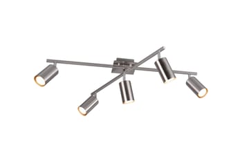 Marley Plafond 5L  GU10 borstad stål - Borstad stål - Products - Belysning - Lampor & belysning inomhus - Taklampa & takbelysning - Kökslampa & taklampa kök