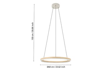 Takpendel Eglo Cadinaro Grå/Trä Rondell - Products - Belysning - Lampor & belysning inomhus - Taklampa & takbelysning - Pendellampa & hänglampa