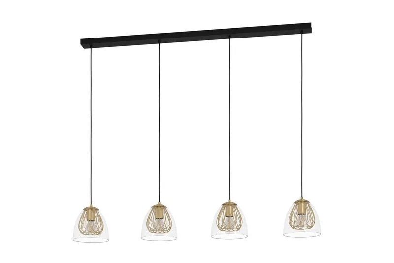 Takpendel Eglo Jazminia Mässing/Klar med 4 Lampor