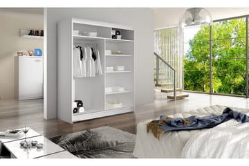 Camino Garderob 150x58x200 cm LED-belysning - Svart/Svart - Products - Förvaring - Garderober & garderobssystem