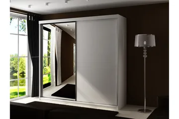 Dunkra Garderob m. Spegel 200x200 cm - Vit - Products - Förvaring - Garderober & garderobssystem