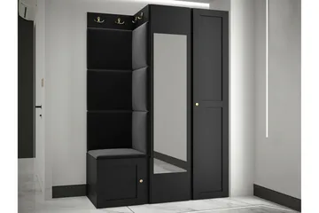 Dunvegan Garderob m. Spegel Black - Products - Förvaring - Garderober & garderobssystem
