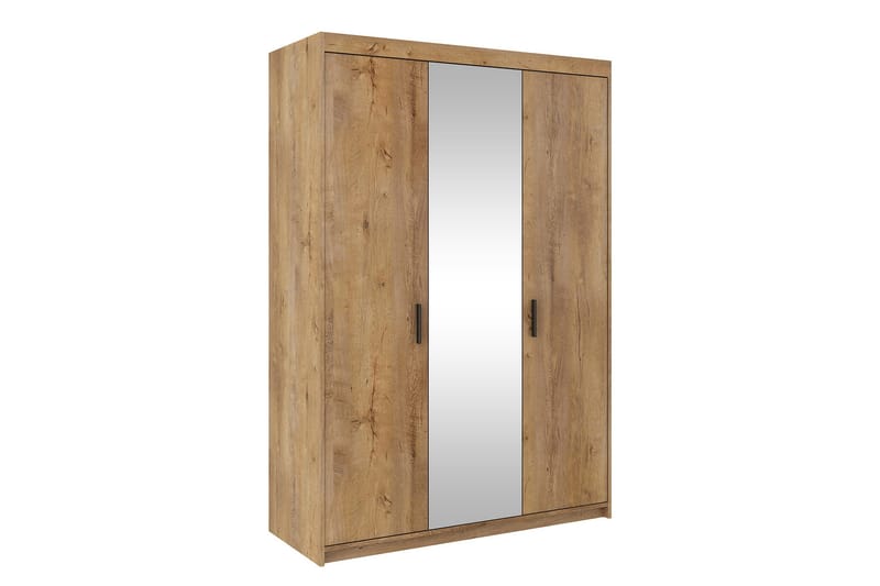 Enzenauer Garderob med Spegel 133 cm LED-belysning, Trä/natur