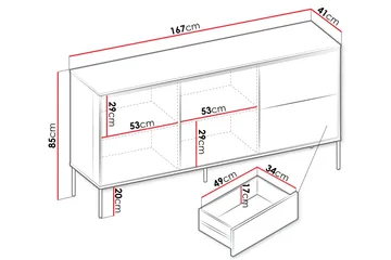 Basici Byrå - Brun - Products - Förvaring - Förvaringsmöbler - Byrå