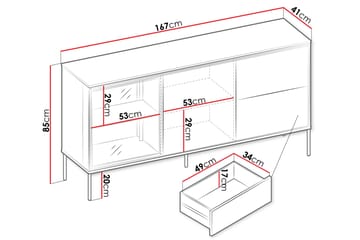Basici Byrå - Brun - Products - Förvaring - Förvaringsmöbler - Byrå