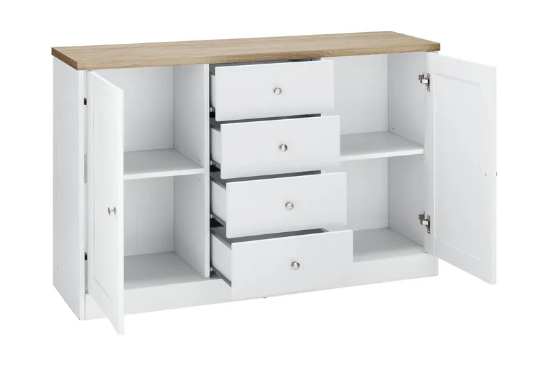 Bryanne Skänk 120 cm - Vit/Brun - Products - Förvaring - Förvaringsmöbler - Sideboard & skänk