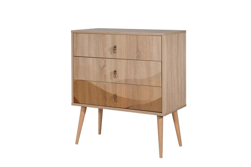 Bertoaria Byrå 80x89 cm Brun - Hanah Home - Products - Förvaring - Förvaringsmöbler - Byrå - Hallbyrå