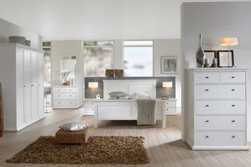 Paris Byrå 140 cm Hög - Vit - Products - Förvaring - Förvaringsmöbler - Byrå - Hallbyrå