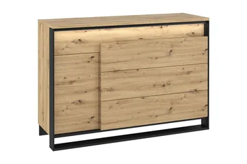 Quant Byrå 41x130 cm - Ek/Svart - Products - Förvaring - Förvaringsmöbler - Byrå - Hallbyrå