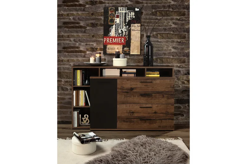 Cannop Byrå 153 cm - Brun/Svart - Products - Förvaring - Förvaringsmöbler - Byrå