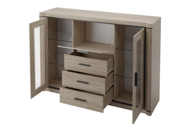 Dallas Skänk 157x43,5x111 cm - Beige/Grå - Products - Förvaring - Förvaringsmöbler - Sideboard & skänk