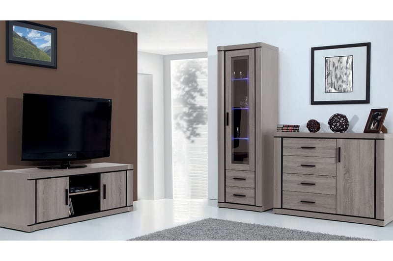 Dallas Vardagsrumsset LED-belysning, Ek