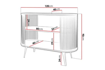 Galia Skänk 120x40 cm - Svart - Products - Förvaring - Förvaringsmöbler - Sideboard & skänk
