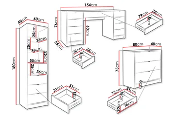 Gudelia Möbelset För Vardagsrum - Svart - Products - Förvaring - Förvaringsmöbler - Möbelset för vardagsrum