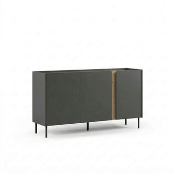 Lomar Konsol 150x82,9x40,5 cm, antracit naturlig ek svart