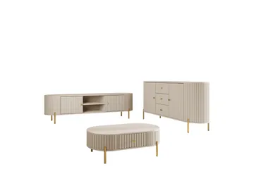 Maggio Möbelset För Vardagsrum - Beige - Products - Förvaring - Förvaringsmöbler - Möbelset för vardagsrum