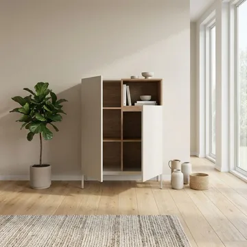 Morlen Sideboard 90x120x41,8 cm - Santstone och naturlig ek - Products - Förvaring - Förvaringsmöbler - Sideboard & skänk