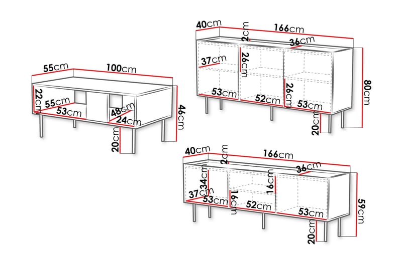 Munkedal Möbelset För Vardagsrum - Kashmir - Products - Förvaring - Förvaringsmöbler - Möbelset för vardagsrum