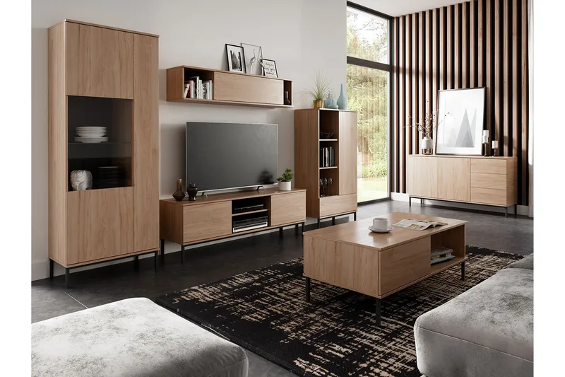 Querty Vardagsrumsset LED-belysning 7 Delar Vit LED, Natur