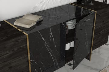 Riello Sidobord 180 cm - Svart|Guld - Products - Förvaring - Förvaringsmöbler - Sideboard & skänk