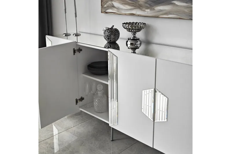 Stedum Konsollbord 180 cm - Vit/Silver - Products - Förvaring - Förvaringsmöbler - Sideboard & skänk