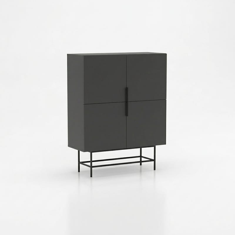 Truvia Sideboard 100x128x40 cm, antracit svart