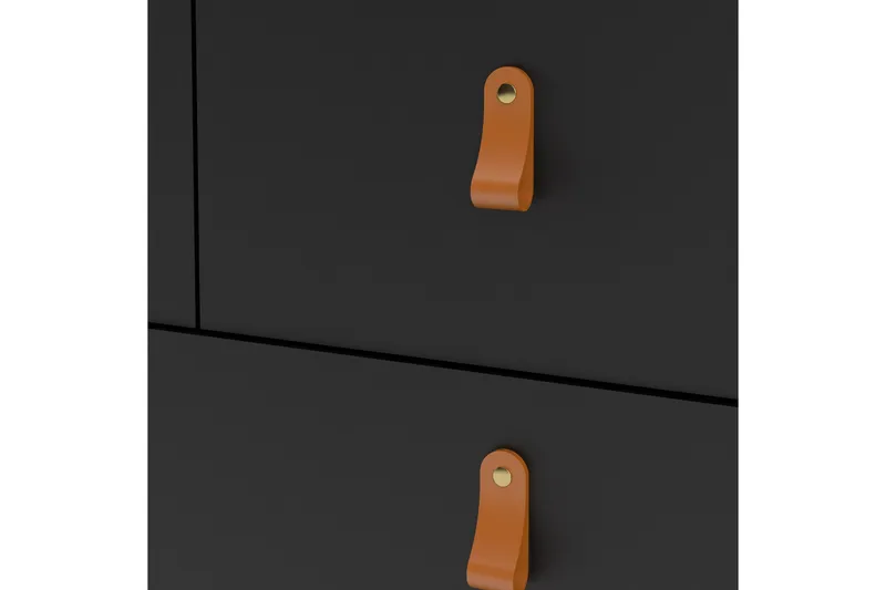 Vallvidera Byrå 5 Lådor 38x82 cm - Svart/Natur - Products - Förvaring - Förvaringsmöbler - Byrå