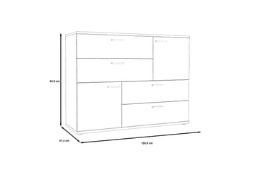 Waunifor Byrå 125 cm - Brun - Products - Förvaring - Förvaringsmöbler - Byrå