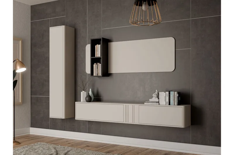 Zalricus Möbelset För Vardagsrum - Beige - Products - Förvaring - Förvaringsmöbler - Möbelset för vardagsrum