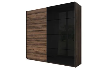Bovera Garderob 61x221 cm - Teak/Svart - Products - Förvaring - Garderober & garderobssystem - Garderobsskåp