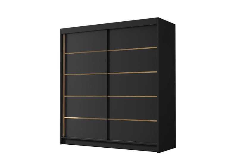 Chavez Garderob 180x215 cm - Svart - Products - Förvaring - Garderober & garderobssystem - Garderobsskåp